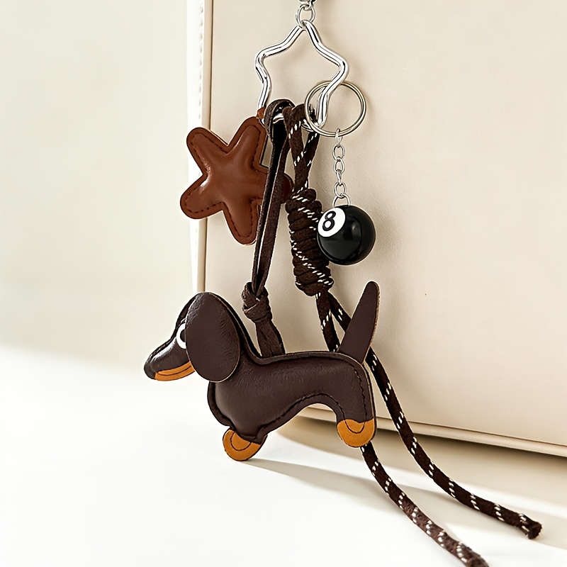 Faux Leather Of A Sausage Dog For Bag Decoration