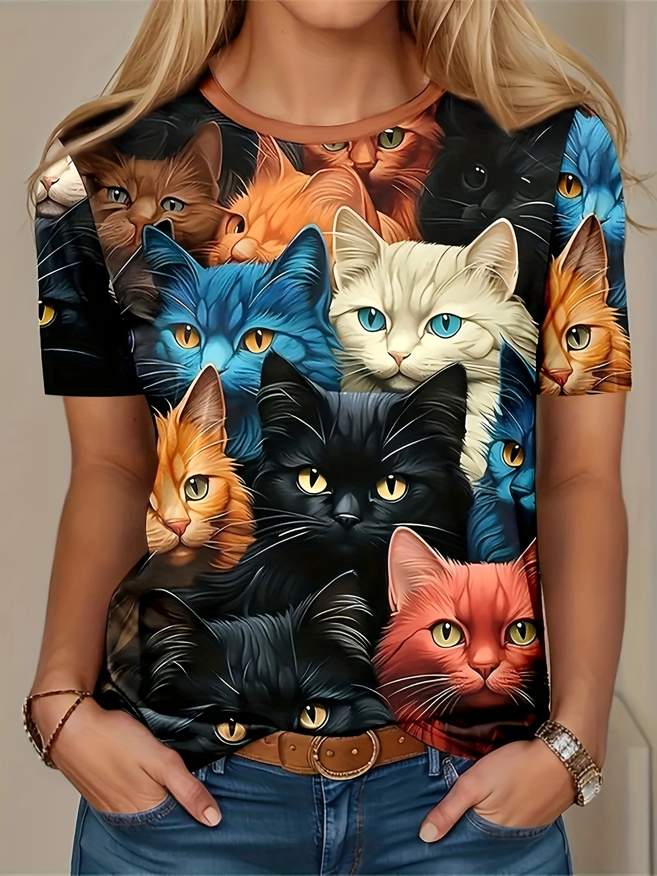 tシャツ urday / Azure Cat / Tシャツ レディース メンズ urday [Azure Cat] T-shirt (6433411) White – mamian マミアン