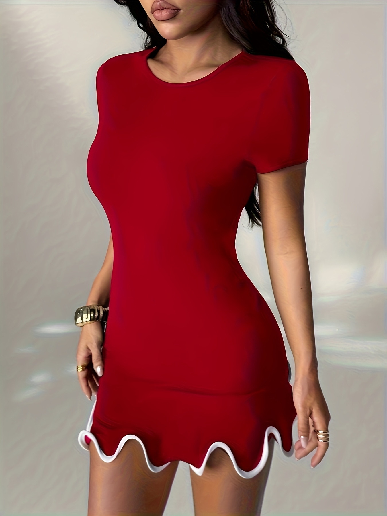a versatile dress lace trim perfect womens cocktail parties - Temu Bahrain