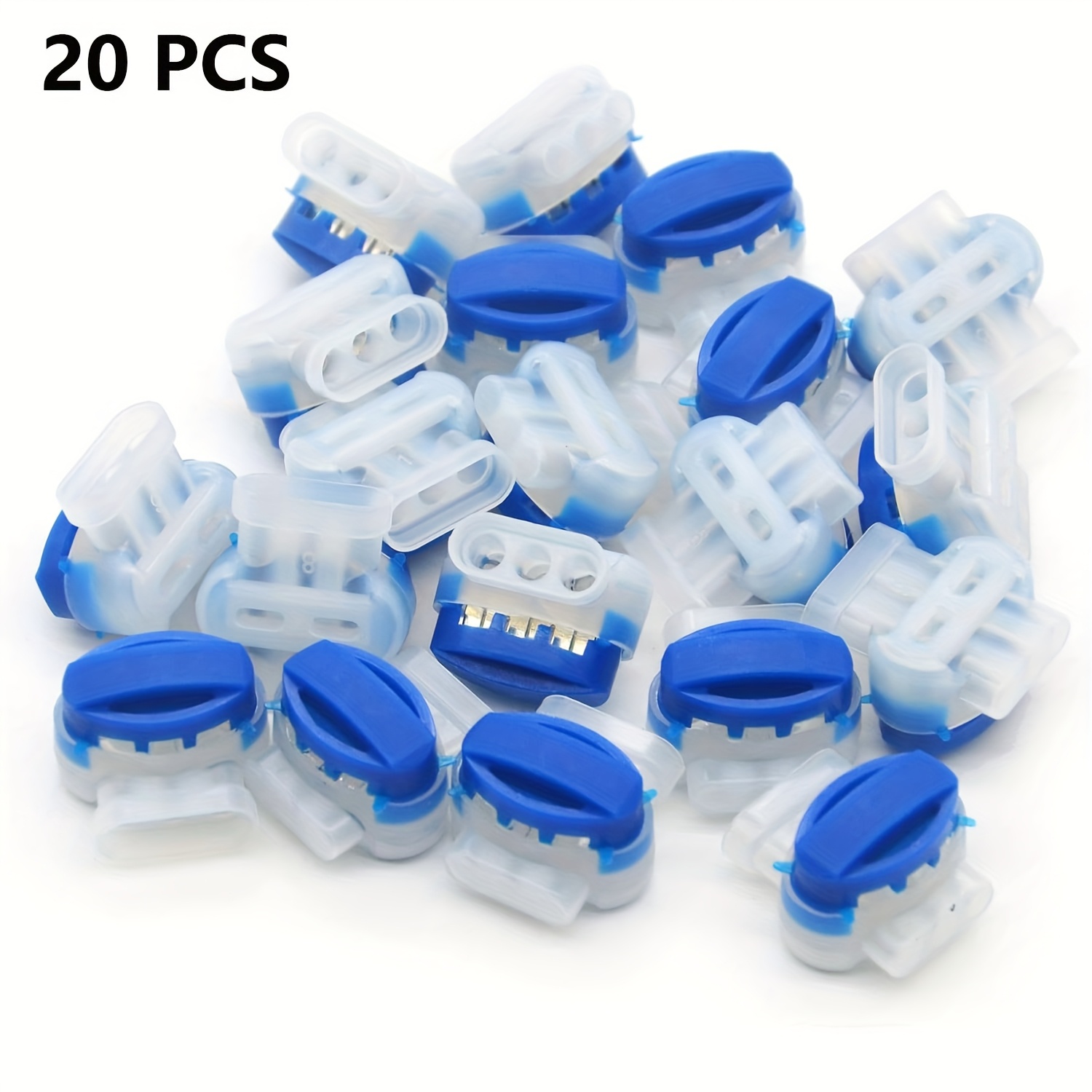 Image of 20/30pcs Electrical Idc 314-box 3 Way Outdoor Wire Connector, Self-stripping Moisture-resistant Pigtail Connectors For Robotic Lawn Mowers, Irrigation Applications