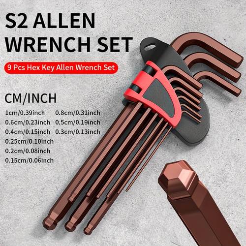 super hard s2 hex socket wrench set with 6 sided internal hex screwdriver portable universal hex key set
