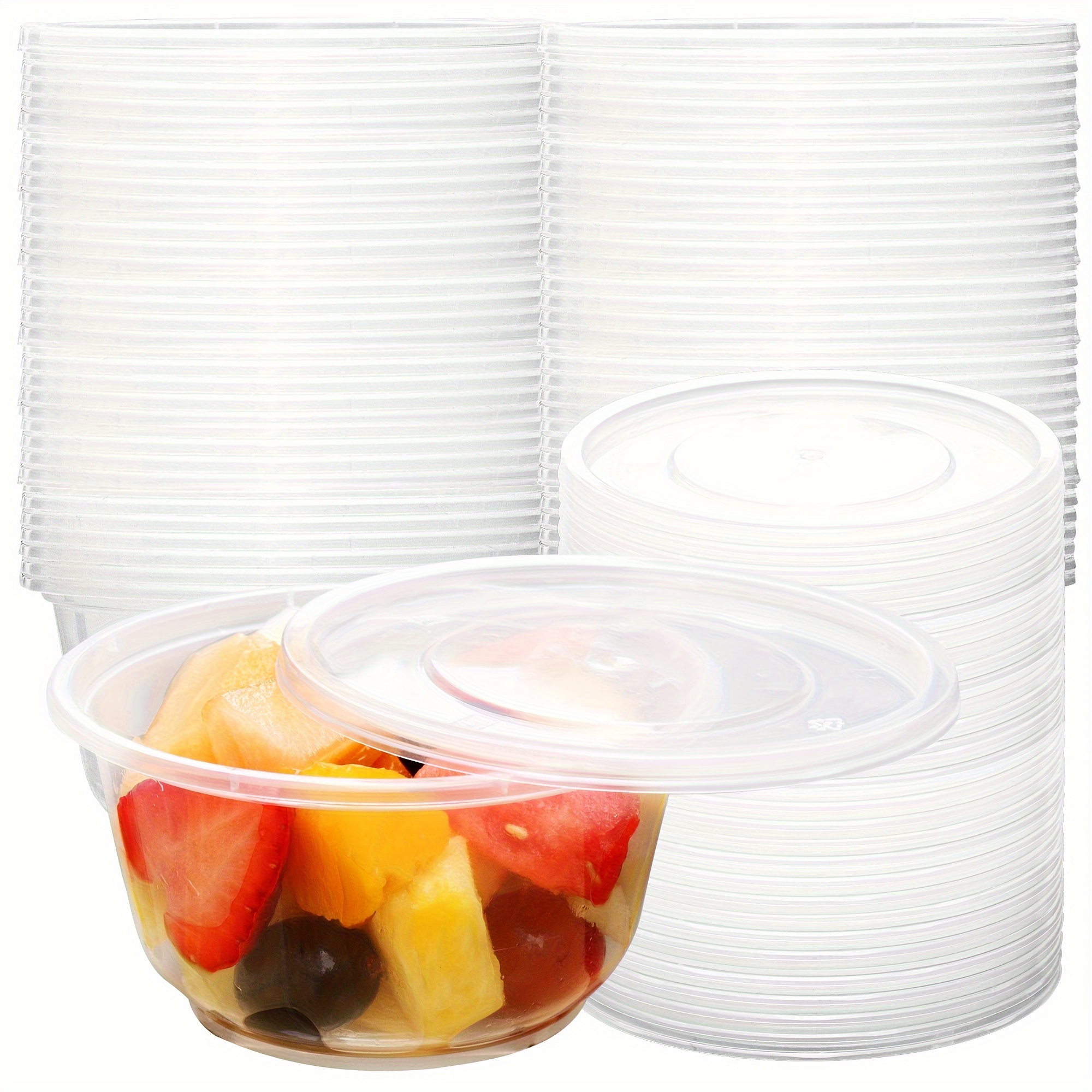 

150 Pcs Clear Plastic Bowls, 12oz Disposable Bowls, Salad Bowl , Pp Disposable Bowls For , Plastic Bowl Of , Or Use