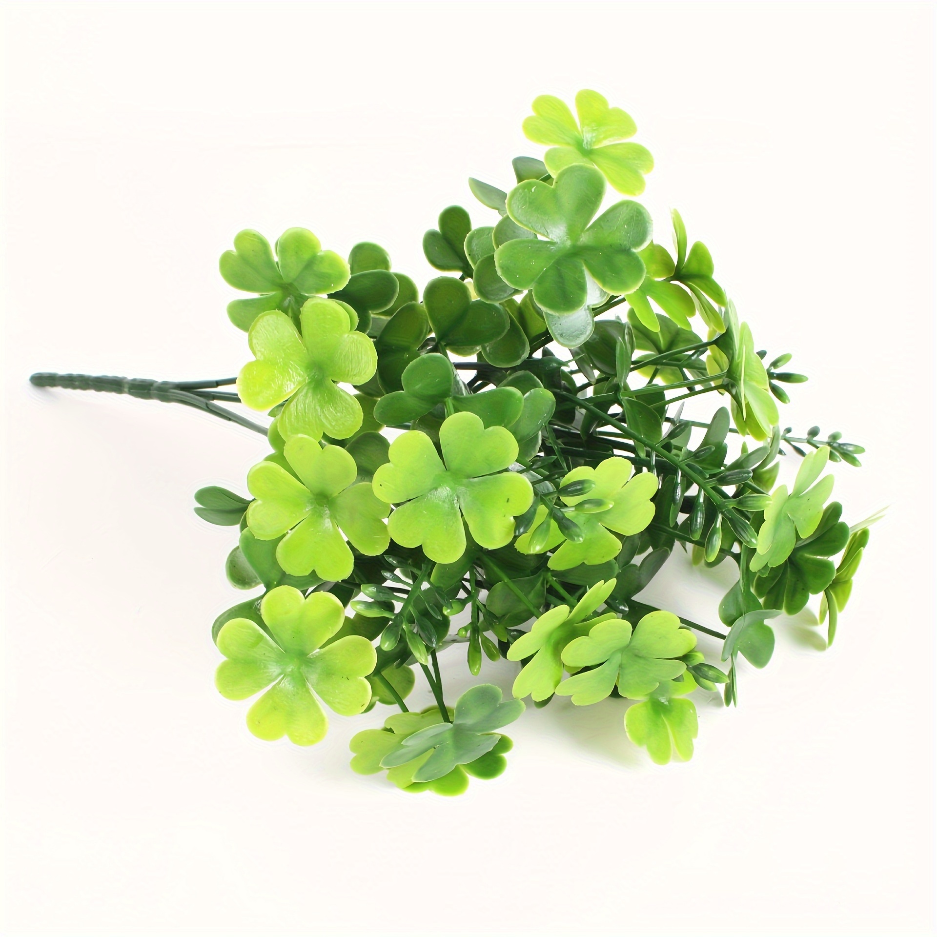 

3/6pcs Artificial Clover Plants, Plastic Greenery Shrubs, Greenery For Spring, Thanksgiving, Wedding, Home Office Decor, 's Day Accents, Reunion, No Electricity Needed