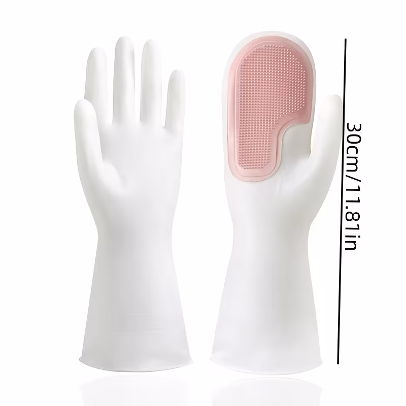 1 pair of dishwashing gloves multi functional magic scrubber household dishwashing gloves for kitchen cleaning and household use for washing clothes and dishes Product details 4