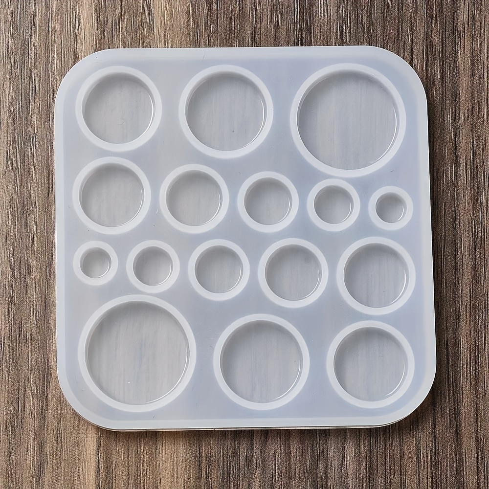 2d Flat - 1pc Cabochon Silicone Molds, Resin Casting Molds, For Jewelry Making, Flat Round, Fall And Winter Handmade Crafting Tools