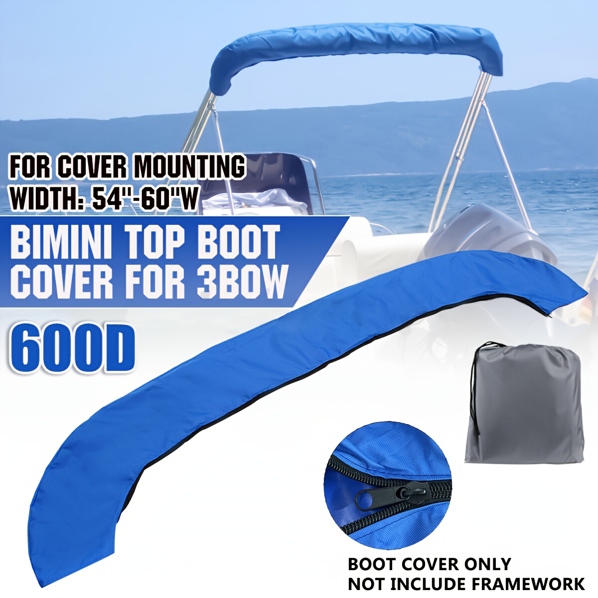 bow bimini top storage boot cover waterproof boat bimini storage