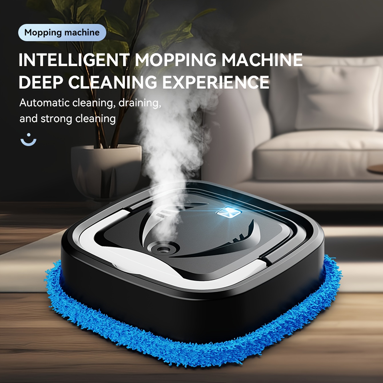 

Convenient Automatic Cleaning Mop Sweeping Robot, Household Floor Cleaning Mop Robot, Rechargeable Dry Wet Humidification Spray Integrated Cleaner