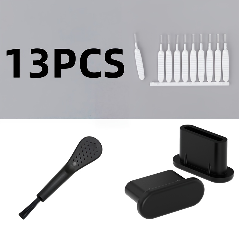 A Multifunctional Compact Cleaning Tool Set, Suitable For Charging Ports, Speakers, Phones, And Shower Heads. With A Charging Port Plug To Prevent Dust Entry, And A To Remove Lint/ From Small Items