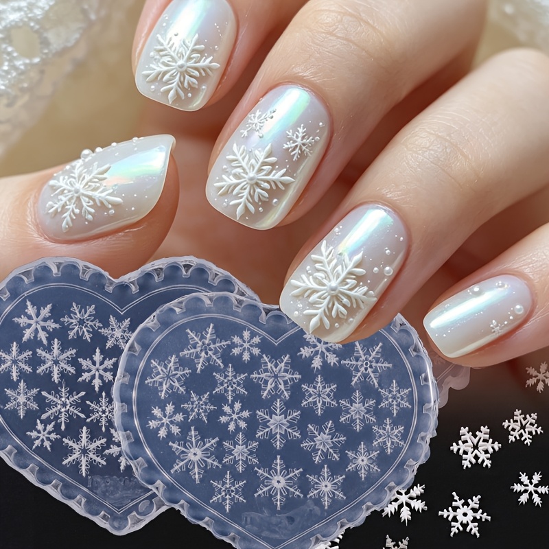 Clear Silicone Nail Mold for Snowflake Design