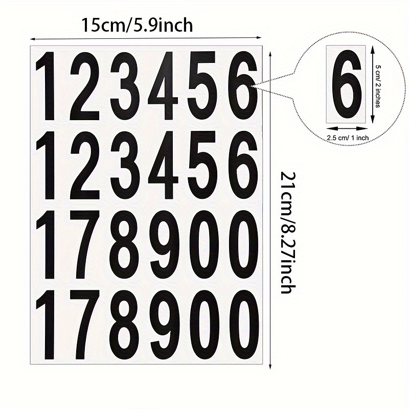 Numbers stickers mailbox numbers self vinyl numbers temu
