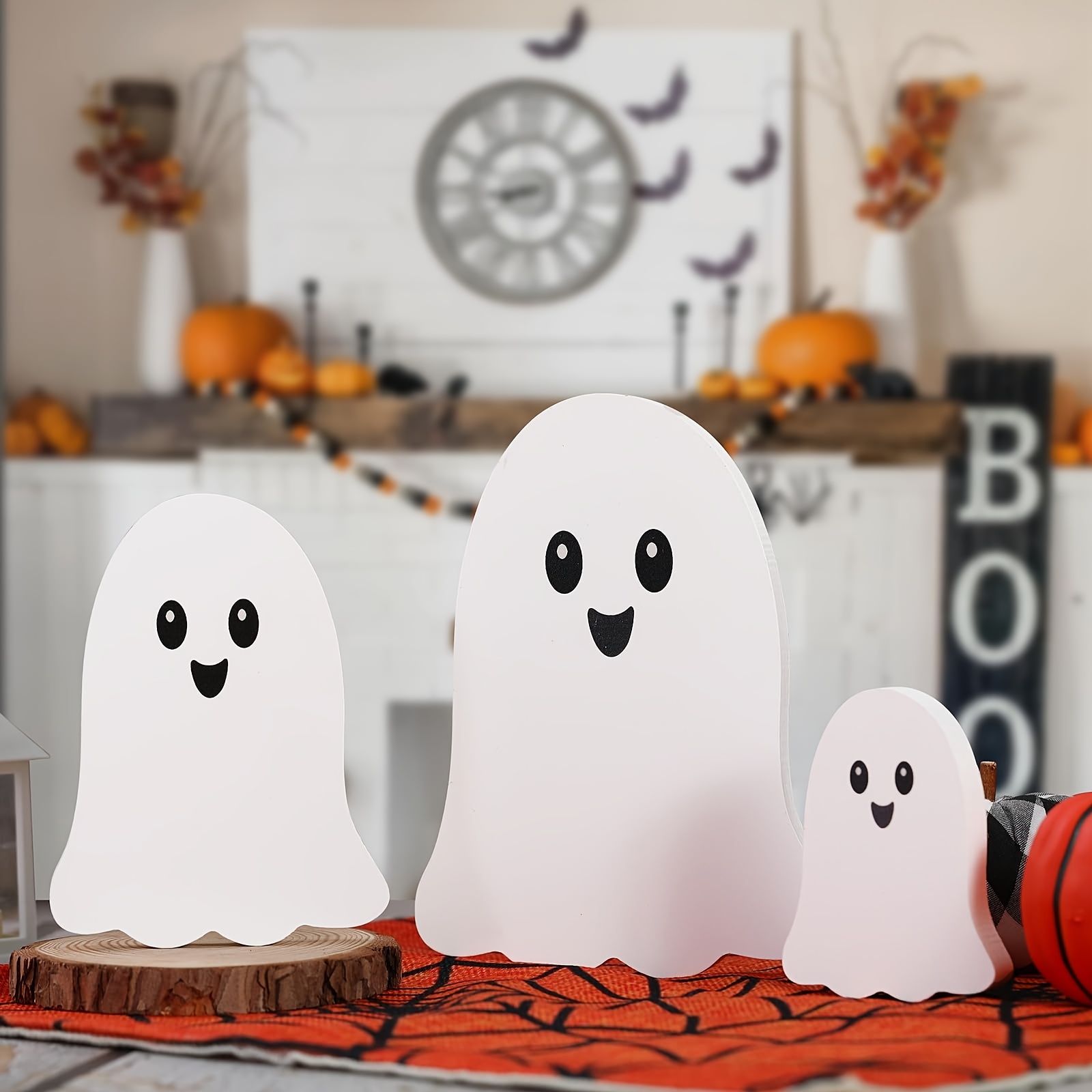 TEMU Halloween 3pcs Cute Decorations, Halloween Tray Party Table Decorations, Decorations, Home Interior Decorations, Bookshelf Dining Table Closet
