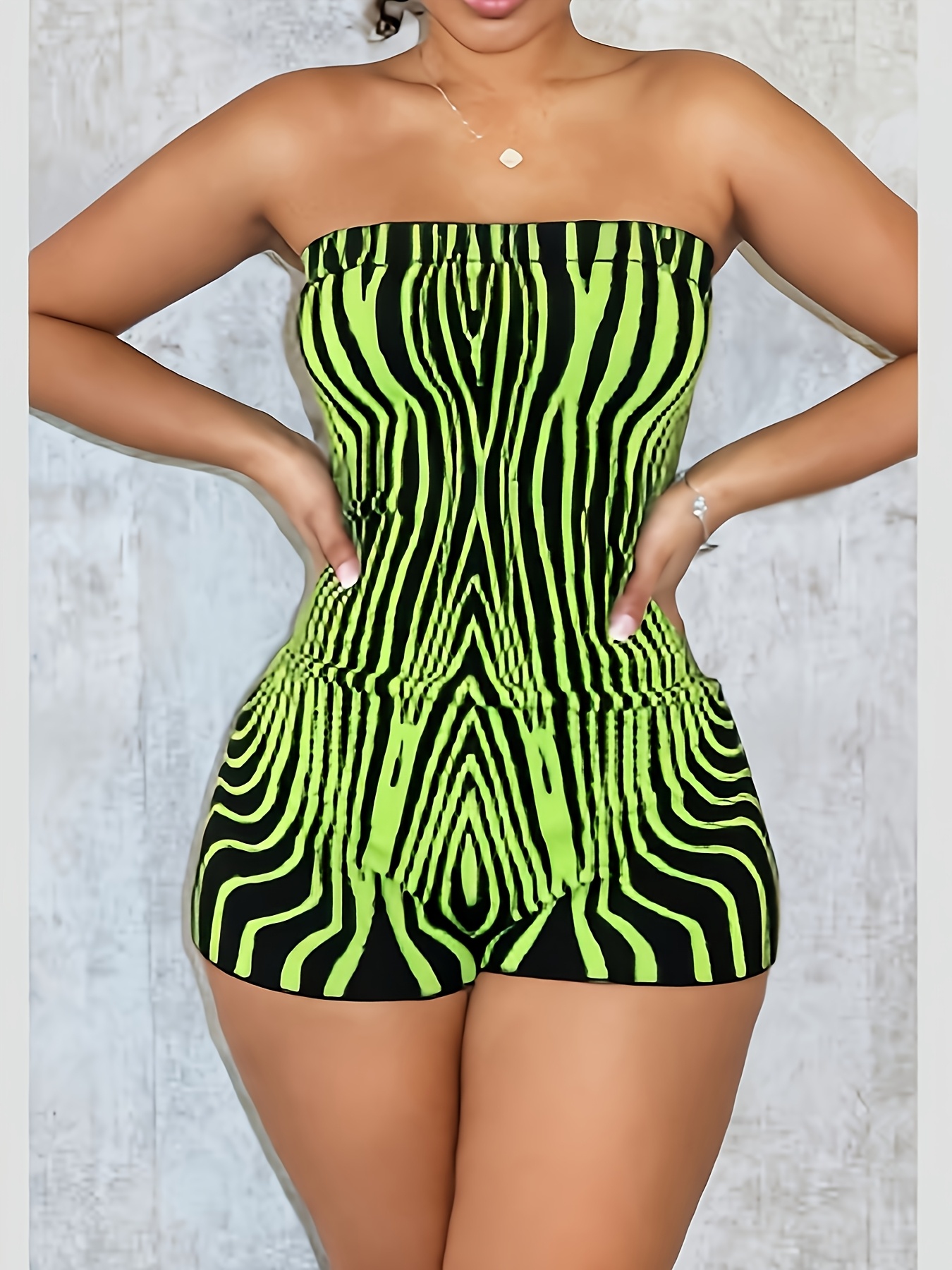 Neon Outfits Neon Jumpsuit Shorts She's So Hot Jumpsuit Neon Yellow Fashion  Nova