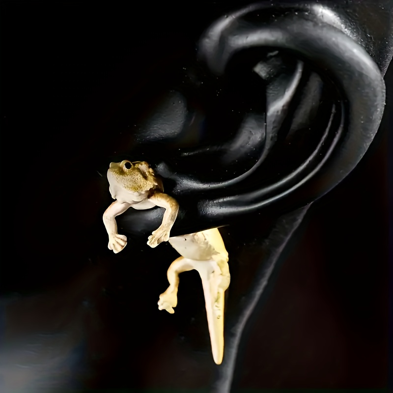 

Chic Lizard Stud Earrings For Women - Punk/goth Style, Alloy Fashion Accessory, Perfect Gift For Any