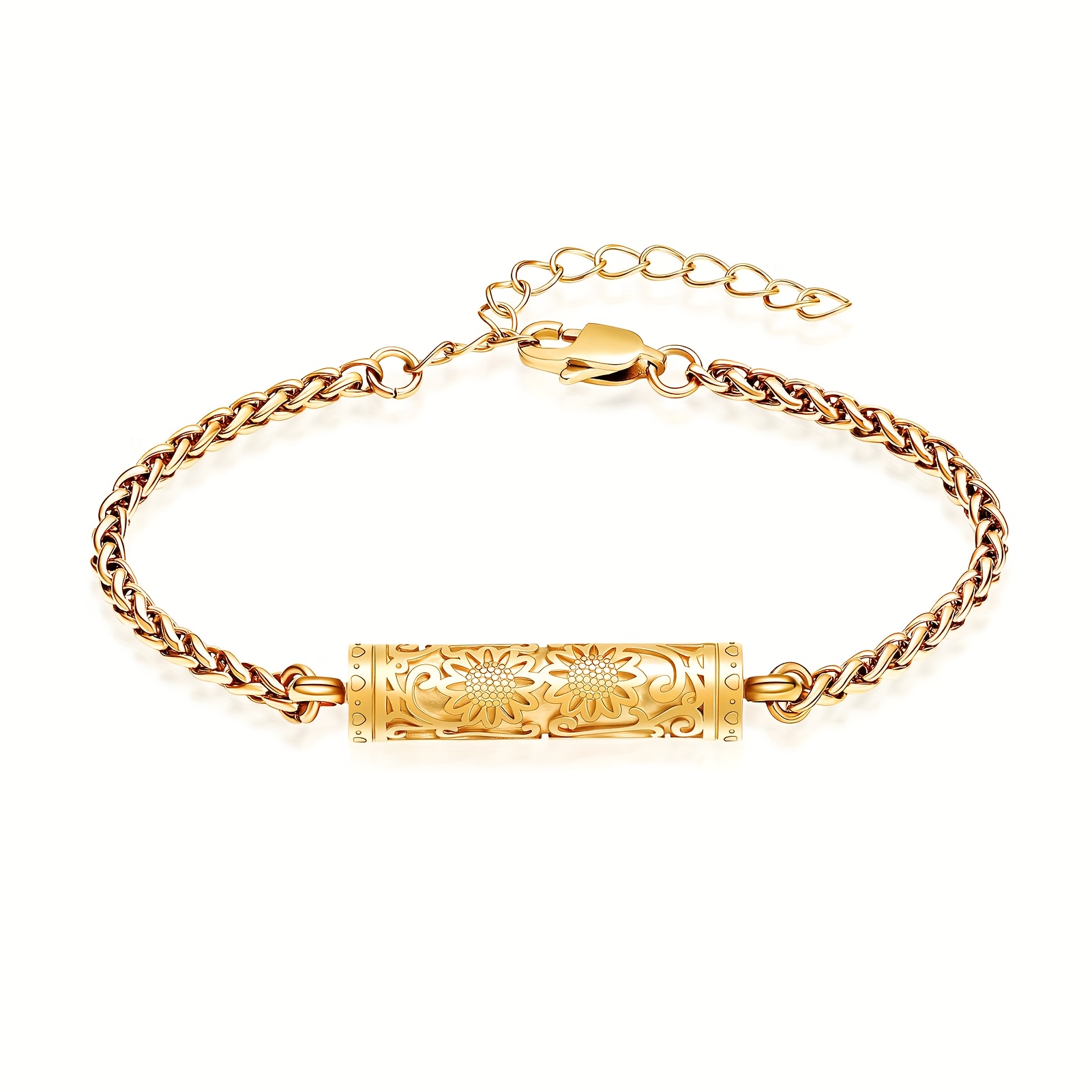 Sunflower Urn Bracelet for Pet Cremation Jewelry