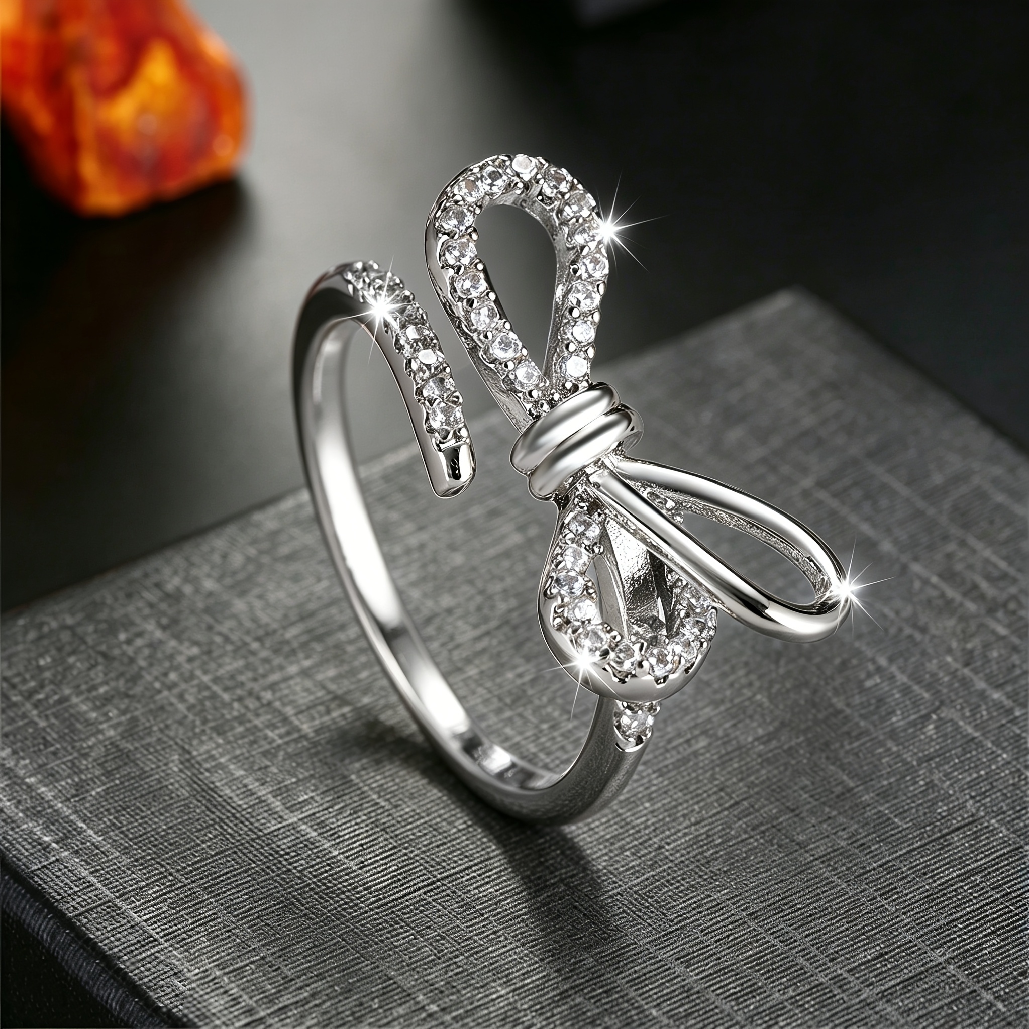 Women's Sweet Bow Adjustable Ring for Anniversaries