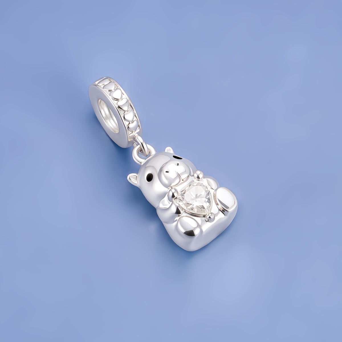 TEMU 1pc Silvery Plated Copper Cute Capybara Design Pendant Suitable For Men And Women For Jewelry Making Bracelets Or Necklaces For Daily Wear Or As