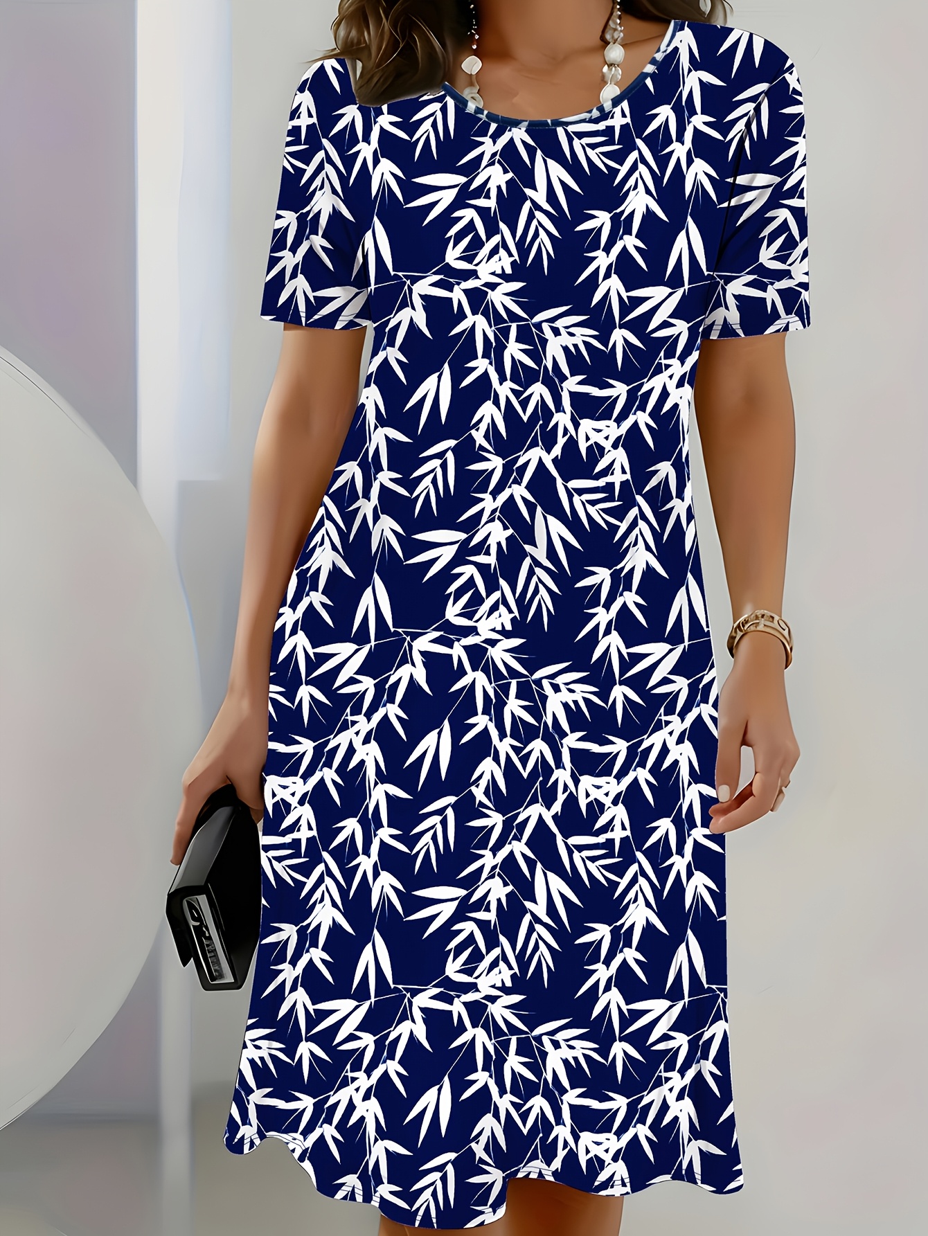 plus size flare sleeve dress sold on Temu United States