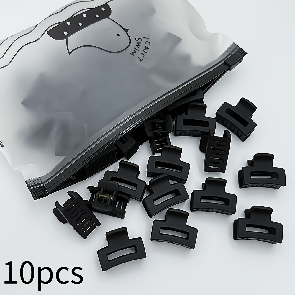 TEMU 10//40 piezas de horquillas cuadradas negras mate para volumen pequeño, accesorio sencillo y práctico para el cabello
