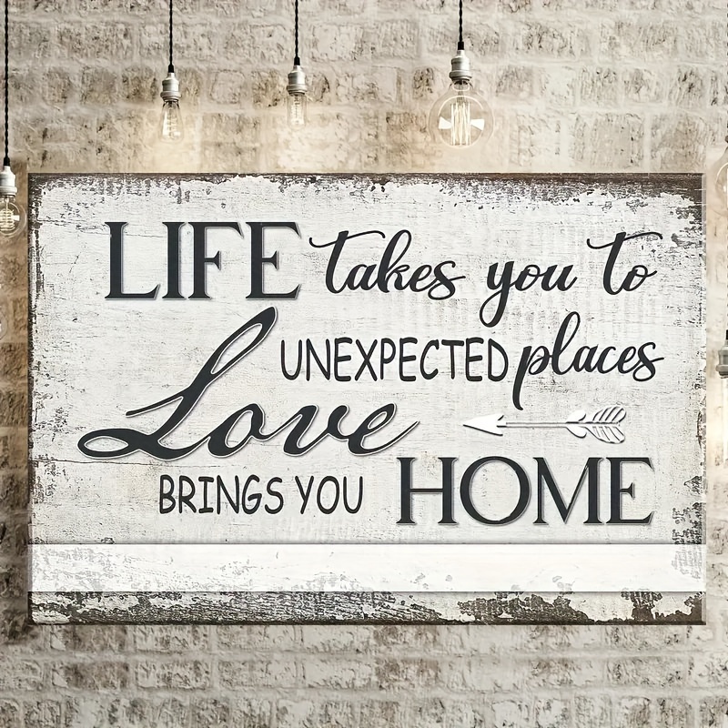 

1pc Life And Home Canvas Painting, Posters And Prints, Wall Art Pictures For Living Room Bedroom Decoration, No Frame