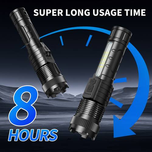 led flashlight portable rechargeable with usb cable for camping emergencies night running