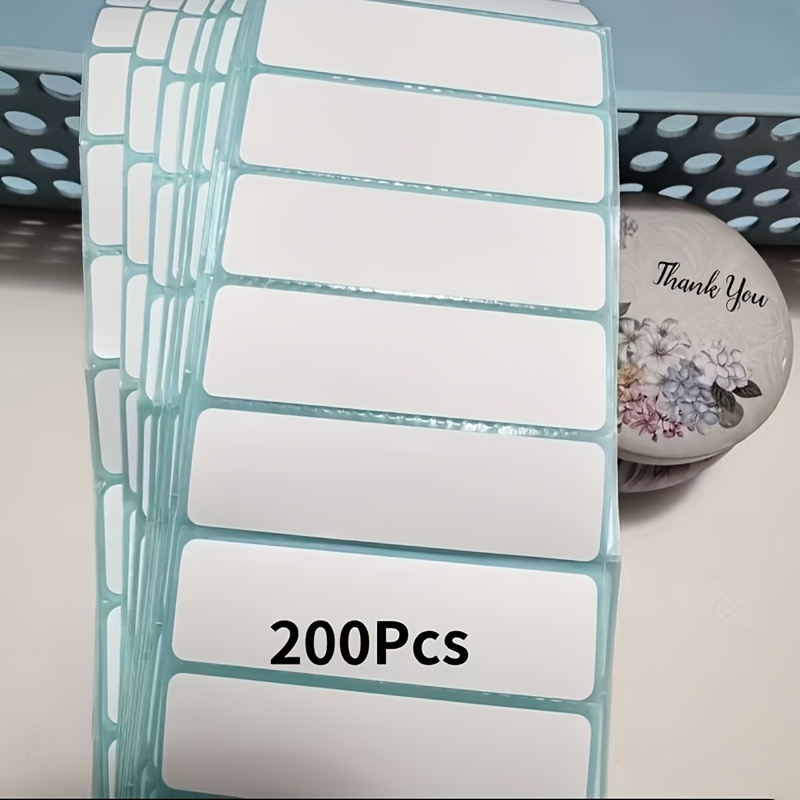 200pcs Label Stickers, Suitable For Writing Labels, Paper, Self-adhesive Backing, Easy To Write On