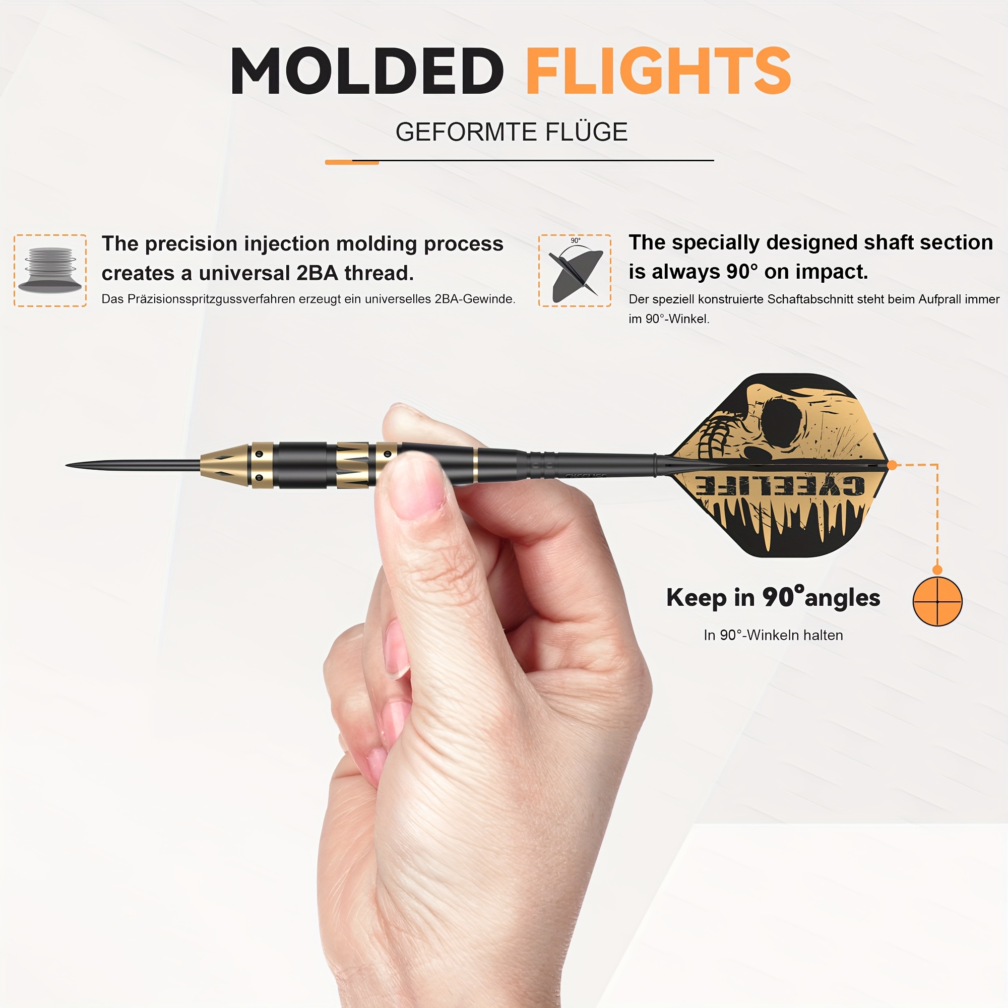 26G Hard Dart Metalen Naald Puur Koper Professionele Geïntegreerde Staart Dart met Dart Opbergdoos