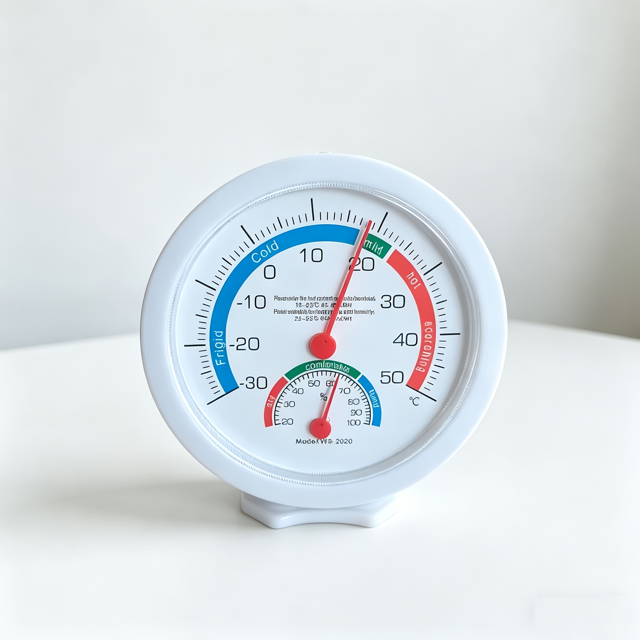 TEMU Goxawee 1pc White Round Non-electric Thermometer, Easy And Convenient To Read, Suitable For Multi-scene Use, For Holiday Gifts