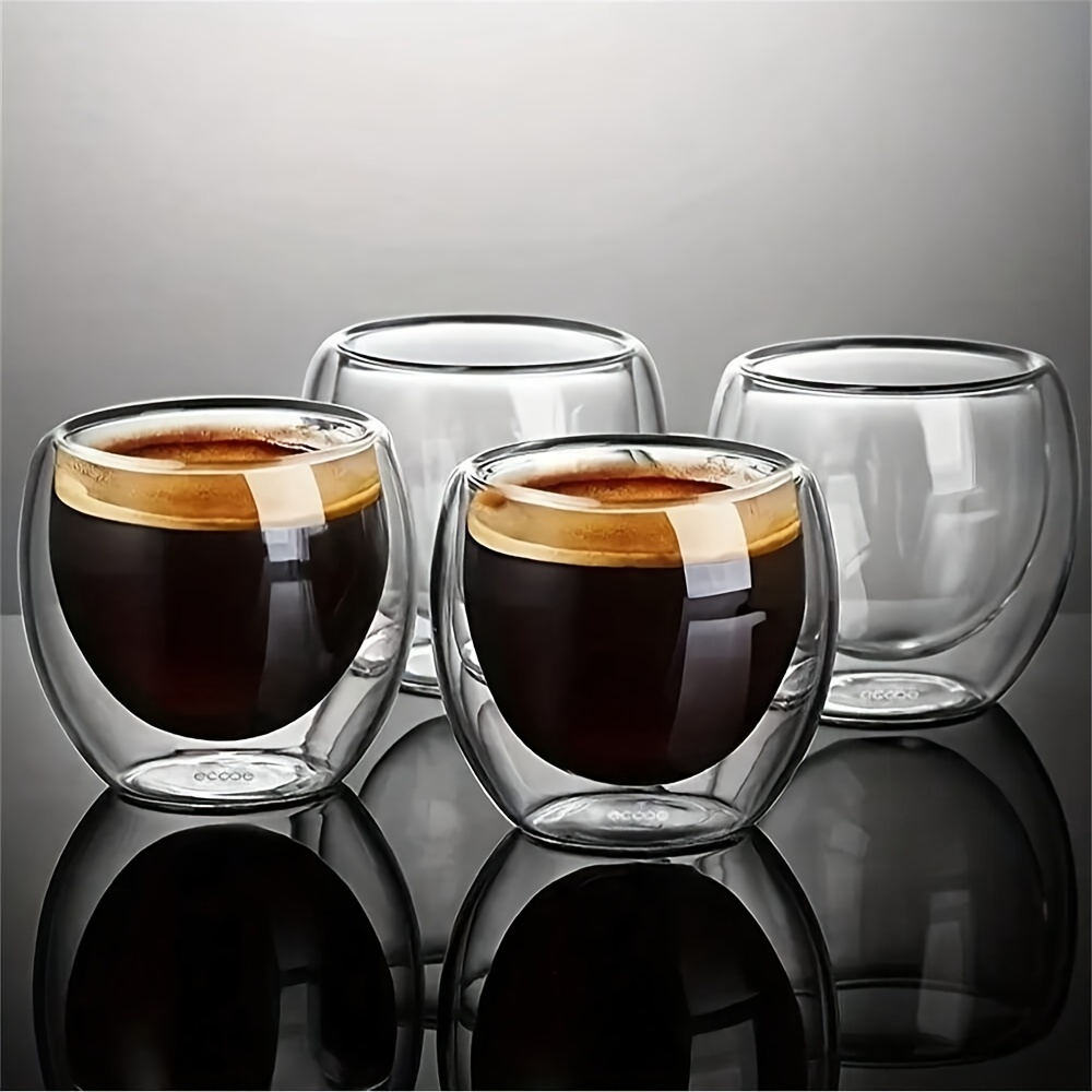 

80ml Double-walled Glass Cups - Set Of 6