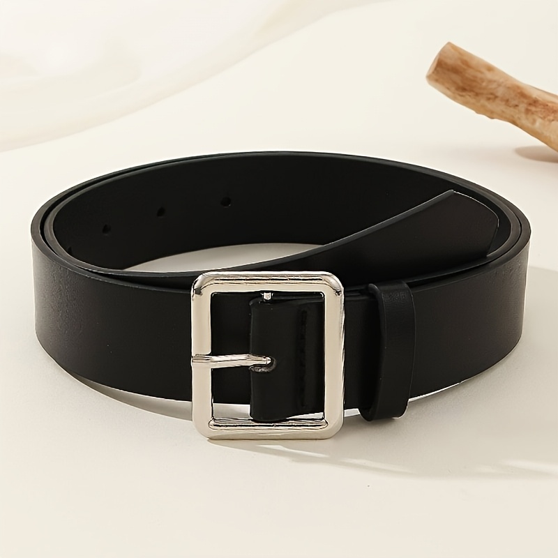 Women's Fashion Belt With Simple Alloy Square , Unisex
