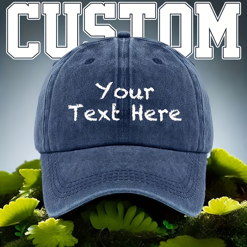 

Customizable Cotton Baseball Cap - Personalize With Your Text Or Design, Adjustable & Breathable Trucker Hat For Women - Perfect Valentine's Gift