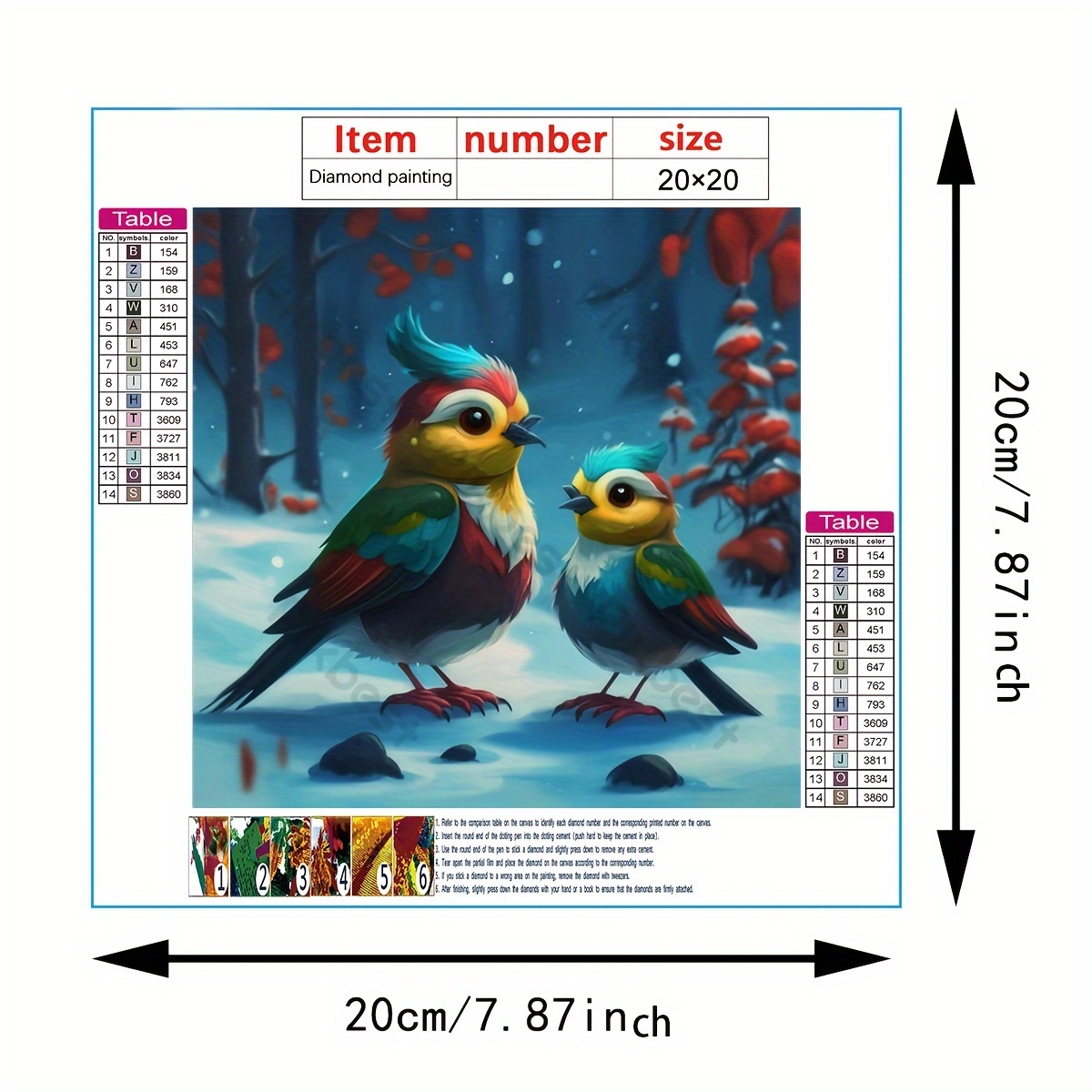 Colorful Birds 5d Diy Diamond Painting Kit Full Round Drill - Temu