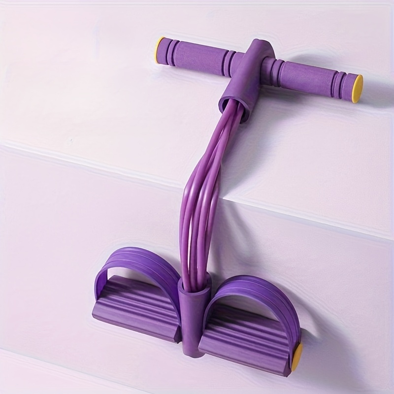 TEMU 1pc Purple Multifunctional 6-tube Elastic Yoga , Hip/abdomen/waist/arm/leg Shaping Stretching Training Fitness Equipment