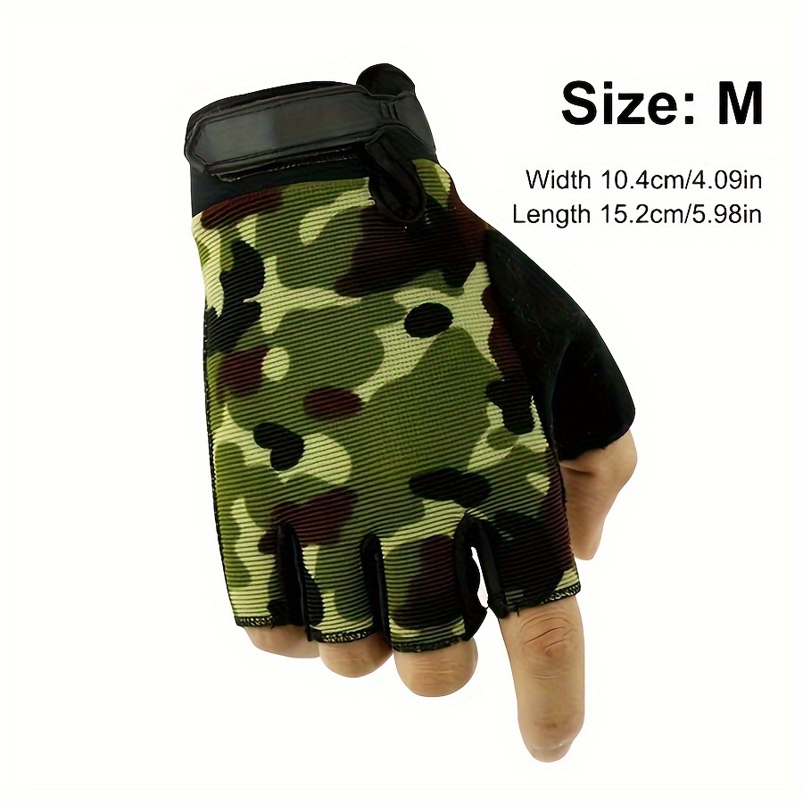 Image of 1. Double Outdoor Sports Half-finger Gloves, Black And Green, Suitable For Men And Women, Breathable And Comfortable