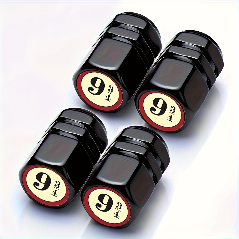 TEMU Harry Potter 4pcs Aluminum Valve Stem Covers, Car Valve Stem Aluminum Covers, Bicycle Valve Cores, Tire Valve Stem Decorations, Suitable For