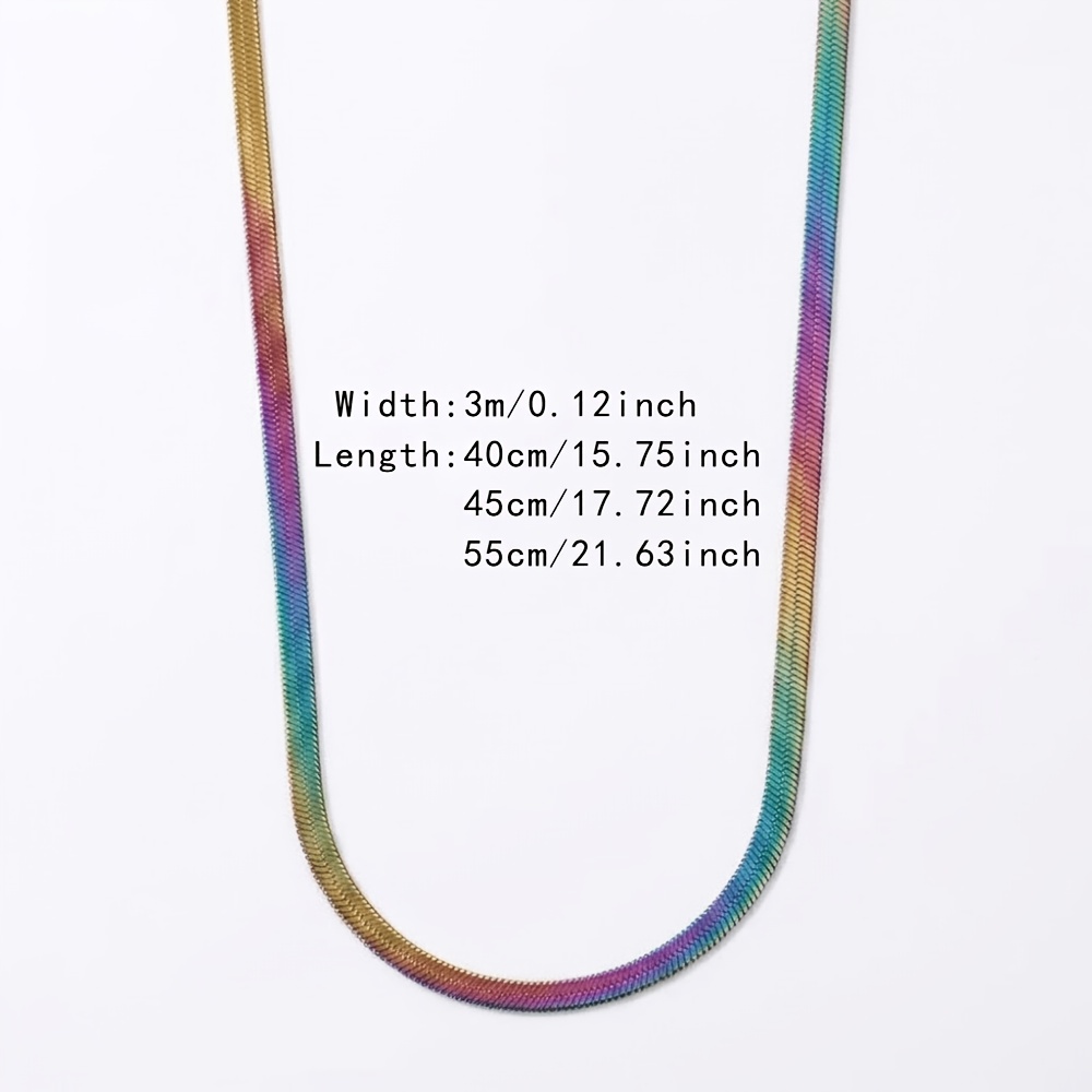 Women's 18K Gold Plated Iridescent Snake Bone Necklace