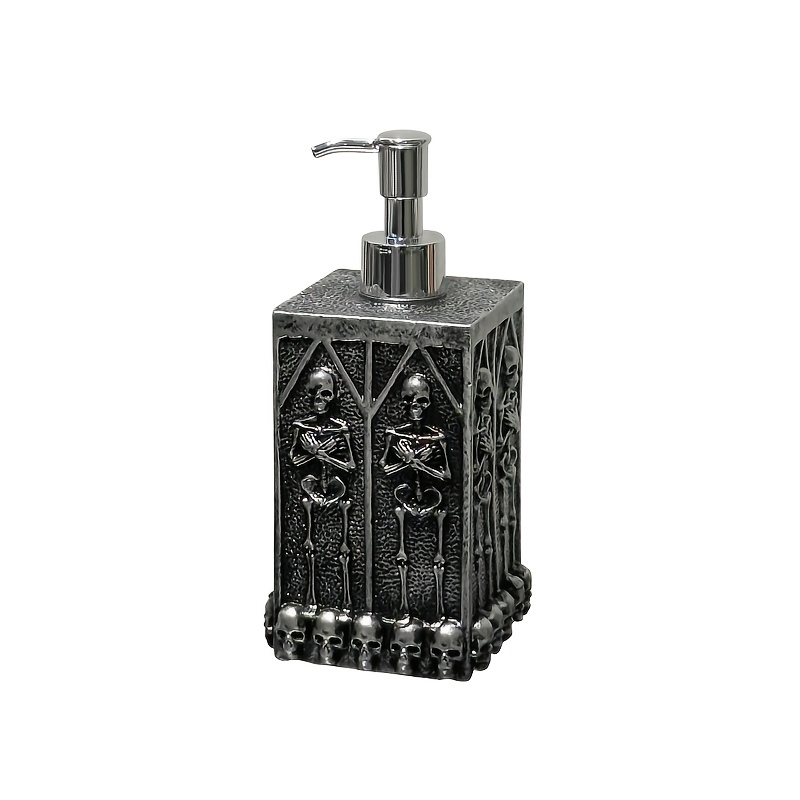 TEMU 1pc Gothic Skeleton Soap Dispenser, Creepy Hand Soap Pump Bottle, Novelty Bathroom Decor For Spooky And Horror Theme
