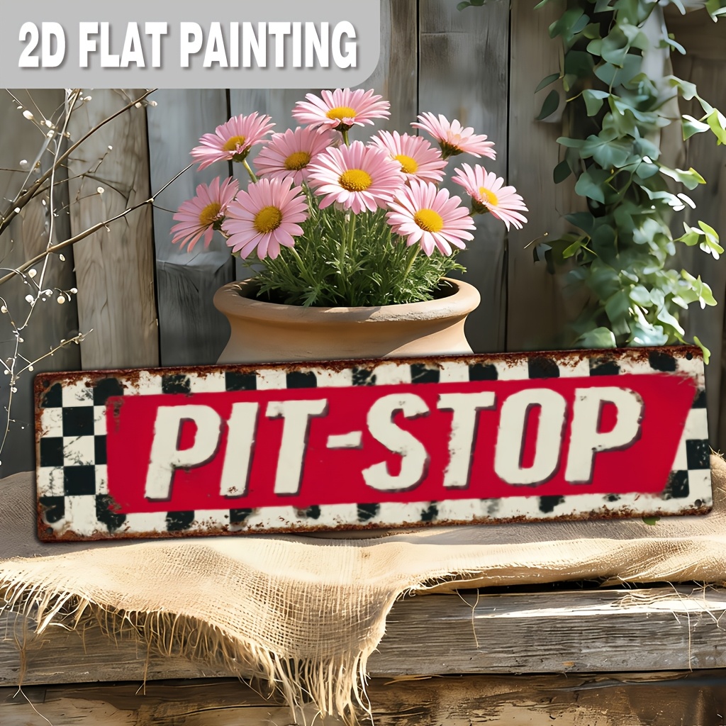 TEMU 2d Flat, 1pc, Home Decorative Sign & Plaques, Official Metal Sign, Vintage Style Signage For Garage, Workshop, Entryway, Industrial Decor 4x16