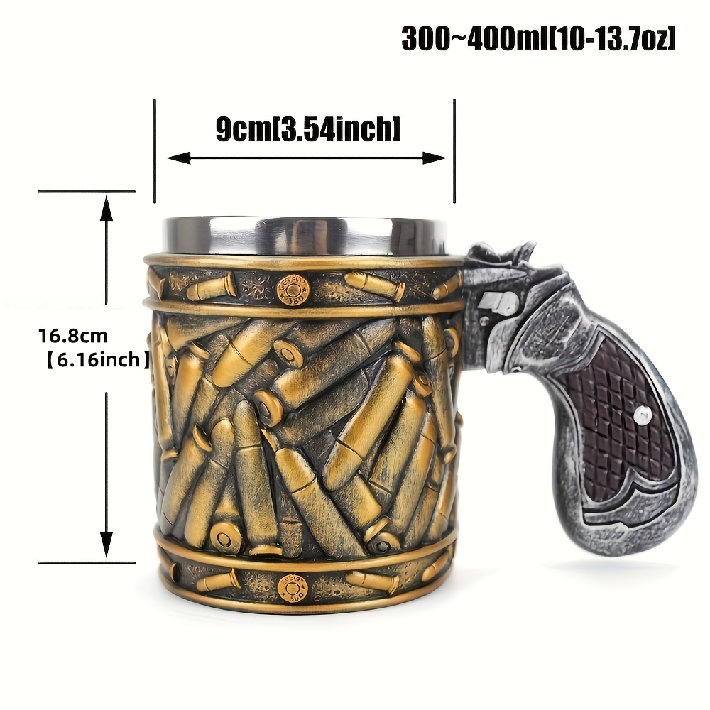 creative handle   printed stainless steel mug durable and reusable coffee cup ideal gift for brothers and   birthday christmas halloween gift 2