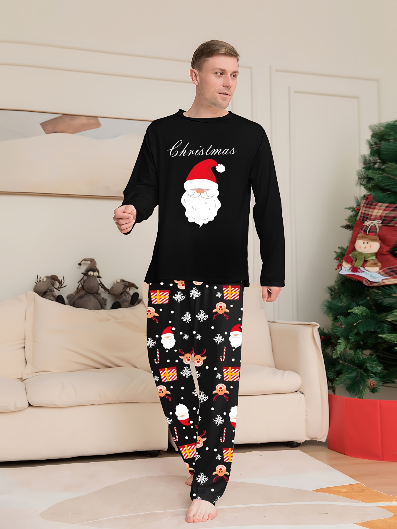 Papá Noel Pijamas Navidad Hombre Santa Claus Ropa Para Navidad