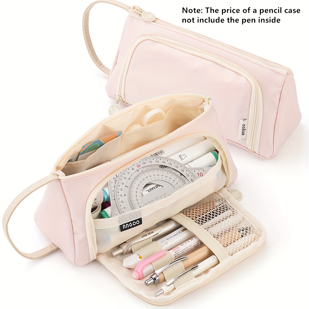 TEMU Trousse à crayons multifonction grande capacité, étui à stylos pour étudiants, papeterie, rangement de stylos, fournitures scolaires, boîte à