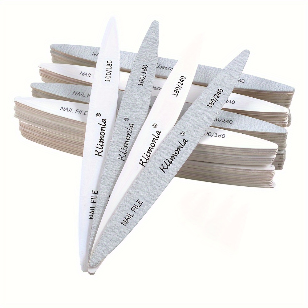 

10pcs Oval Nail Files, Dual Grit Board Manicure Tools, Wooden Buffing File For Nail Shaping And Smoothing