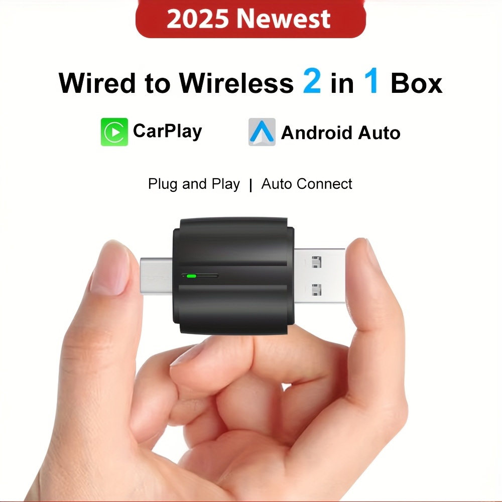2025 Upgrade Wireless CarPlay Adapter USB Dongle For IPhone IOS - Plug & Play EB