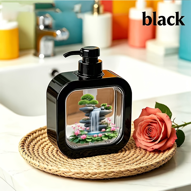 TEMU Dispensador para baño del hogar con bomba de presión manual - para diseño de bonsái de agua fluyente en el zen del , para baño, cocina, lavabo -