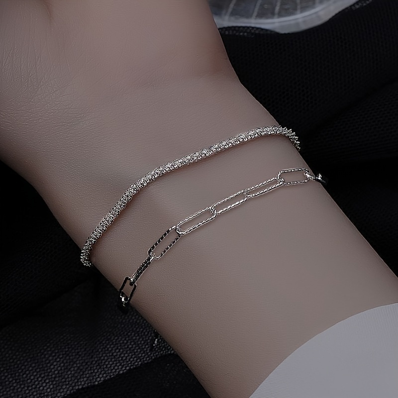 

Hot-selling Christmas Gift European And American, Korean And Japanese Trendy Elegant Wedding Party Holiday Jewelry Women's 925 Pure Silvery Bracelet To Give To Wife, Girlfriend