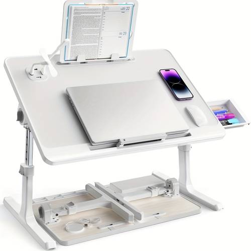 laptop desk for bed height adjustable laptop bed desk with drawer book stand extra large foldable lap desk for writing reading