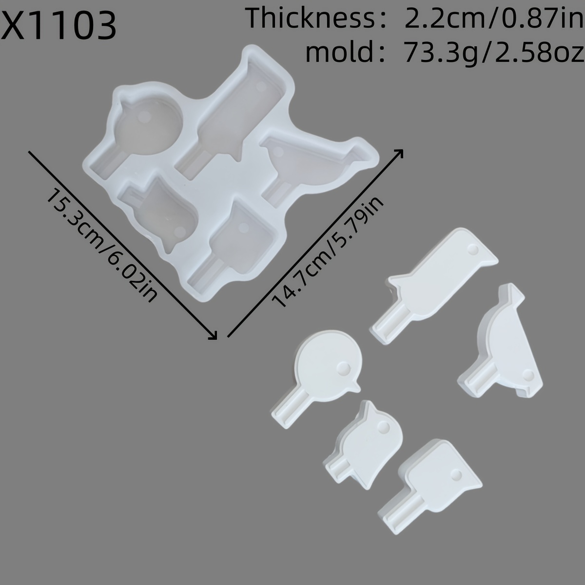 Resin Silicone Mold Bird 3d Decorative Silicone Mold Diy Candle Silicone Mold Gypsum Decorative Silicone Mold Home Decoration Epoxy Resin Mold 73.3 X1103