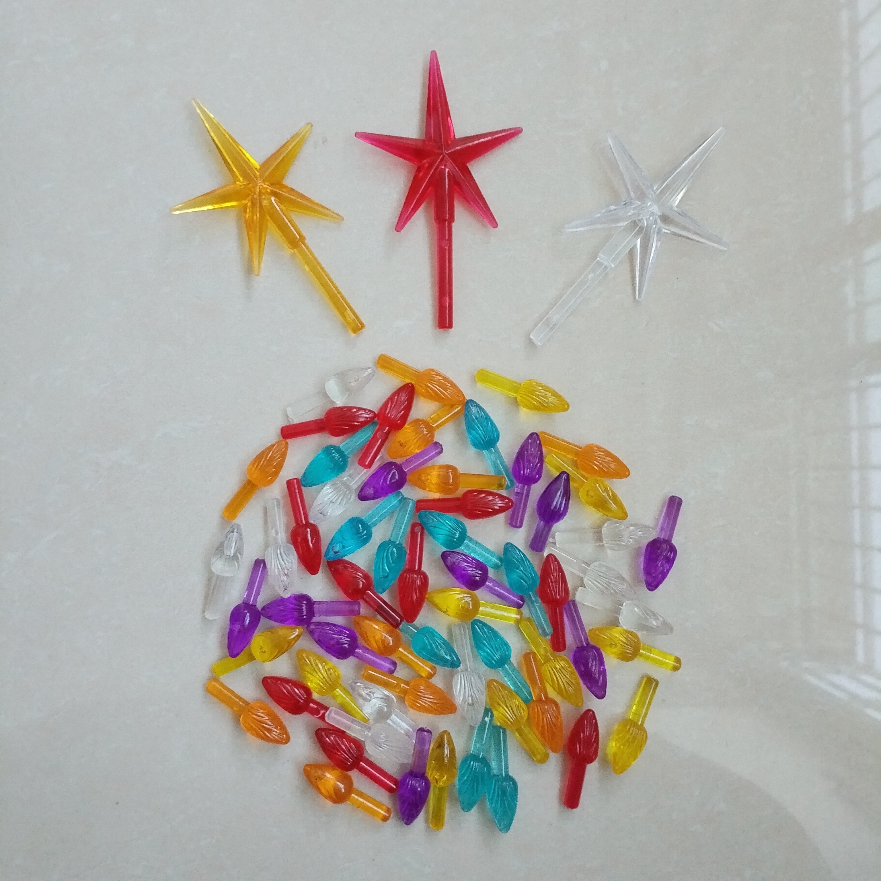 Creative Hobbies 6 Pack Multicolor Stars Ceramic Christmas Tree Lights |  Desertcart Seychelles, image size:3072x3072