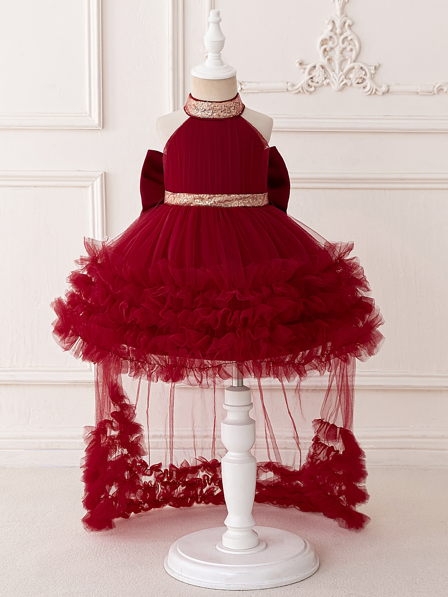 birthday ladiesevening dresses self-portrait - Burgundy Lace Satin Maxi Dress