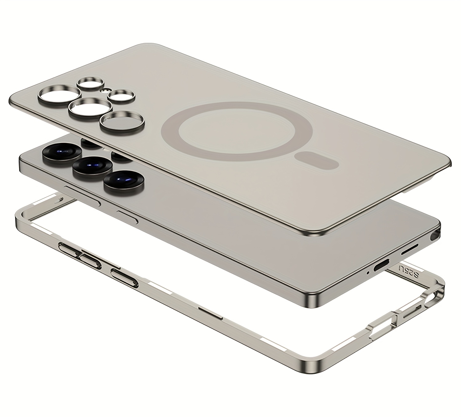 original phone body case for samsung galaxy s25 ultra 5g case luxury magnetic 2in 1 wireless charging s25ultra protective cover Product details 2