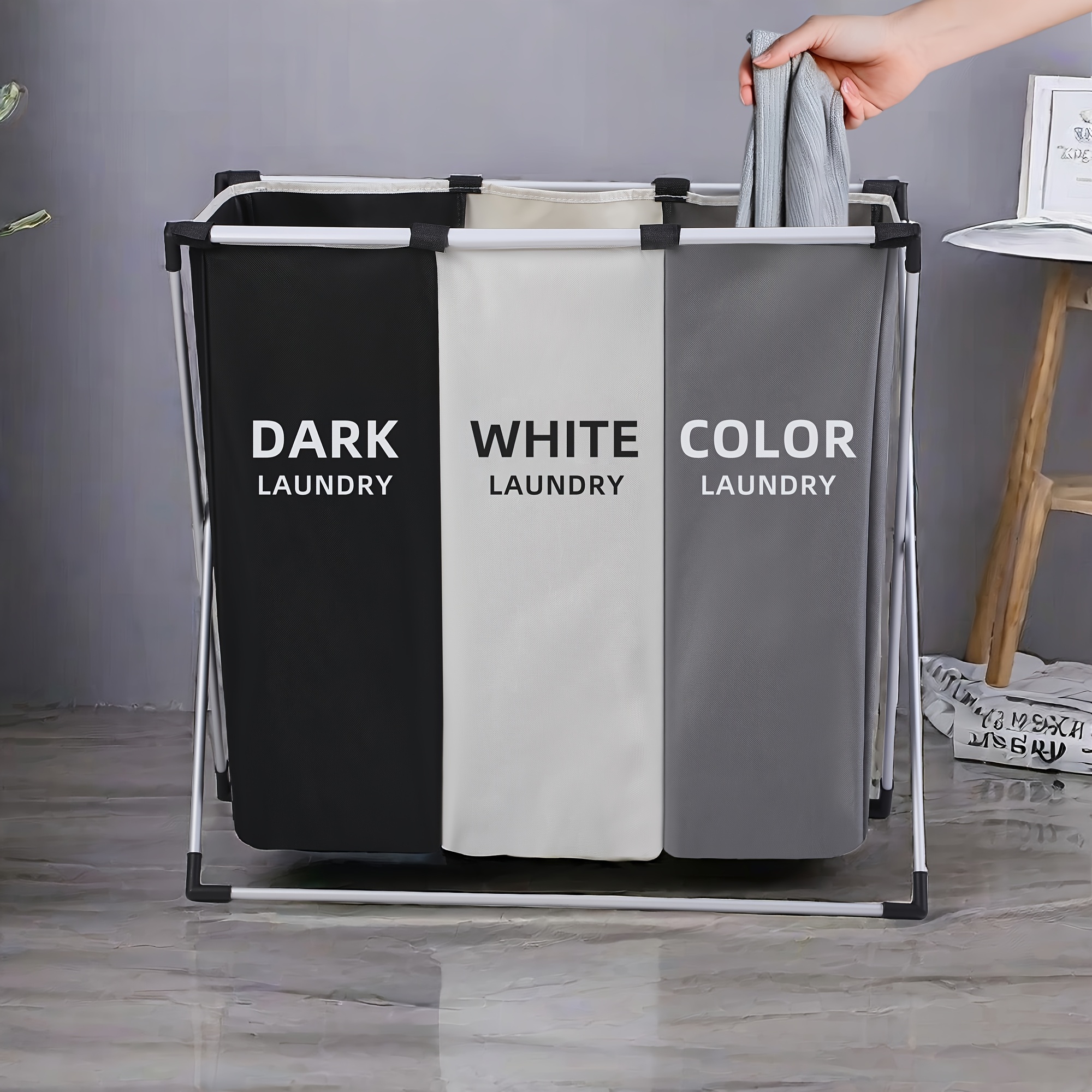 1pc large laundry basket laundry hamper dirty clothes storage basket dirty clothes hamper for home college dorm details 8